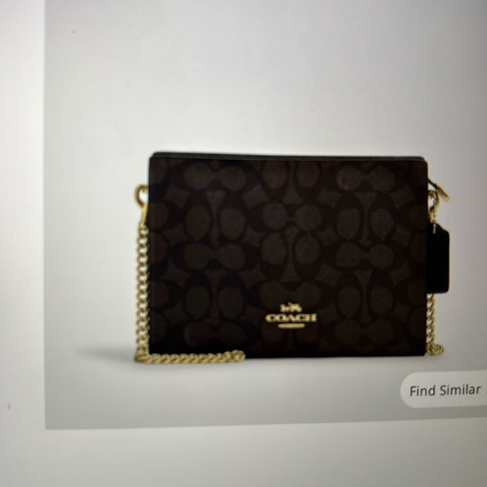Coach Black Crossbody Bag with embossed shoulder, - Picture 6 of 11